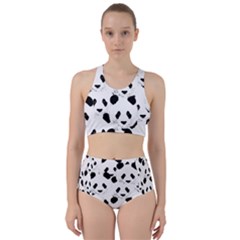 Panda Pattern Racer Back Bikini Set by Valentinaart