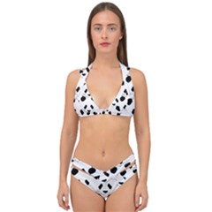 Panda Pattern Double Strap Halter Bikini Set