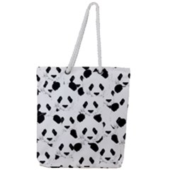 Panda Pattern Full Print Rope Handle Tote (large) by Valentinaart