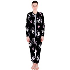 Panda Pattern Onepiece Jumpsuit (ladies)  by Valentinaart