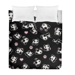 Panda Pattern Duvet Cover Double Side (full/ Double Size) by Valentinaart