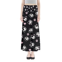 Panda Pattern Full Length Maxi Skirt by Valentinaart