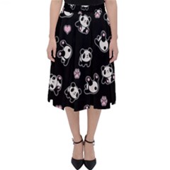 Panda Pattern Folding Skater Skirt