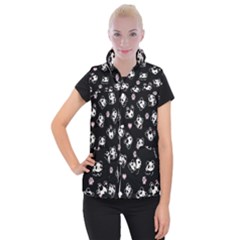 Panda Pattern Women s Button Up Vest by Valentinaart