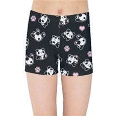 Panda Pattern Kids Sports Shorts by Valentinaart