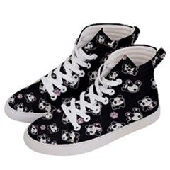 Panda Pattern Women s Hi-top Skate Sneakers by Valentinaart