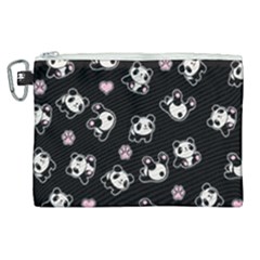 Panda Pattern Canvas Cosmetic Bag (xl)