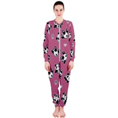 Panda Pattern Onepiece Jumpsuit (ladies)  by Valentinaart