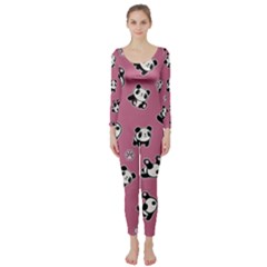 Panda Pattern Long Sleeve Catsuit by Valentinaart