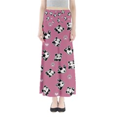 Panda Pattern Full Length Maxi Skirt by Valentinaart