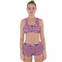 Panda Pattern Racerback Boyleg Bikini Set by Valentinaart