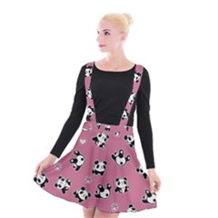 Panda Pattern Suspender Skater Skirt by Valentinaart