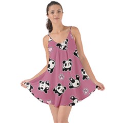 Panda Pattern Love The Sun Cover Up by Valentinaart