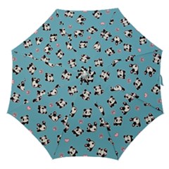 Panda Pattern Straight Umbrellas by Valentinaart