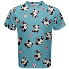 Panda Pattern Men s Cotton Tee by Valentinaart