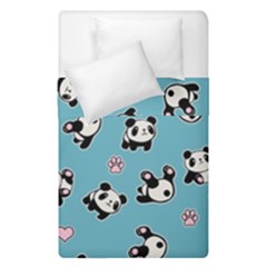 Panda Pattern Duvet Cover Double Side (single Size) by Valentinaart