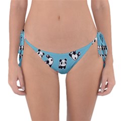 Panda Pattern Reversible Bikini Bottom by Valentinaart