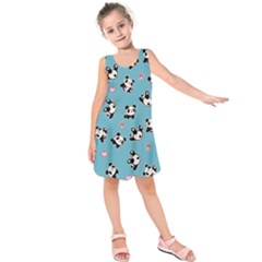 Panda Pattern Kids  Sleeveless Dress by Valentinaart