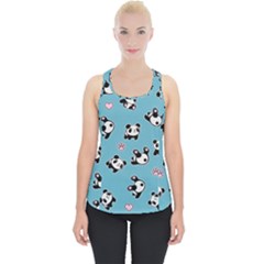 Panda Pattern Piece Up Tank Top