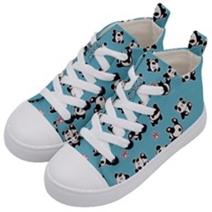 Panda Pattern Kid s Mid-top Canvas Sneakers