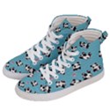 Panda pattern Women s Hi-Top Skate Sneakers View2