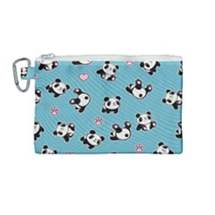 Panda Pattern Canvas Cosmetic Bag (medium)