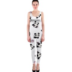 Panda Pattern One Piece Catsuit by Valentinaart