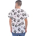 Panda pattern Men s V-Neck Scrub Top View2