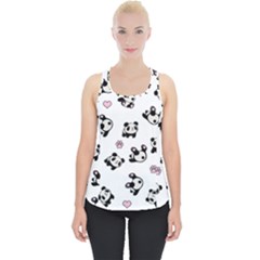 Panda Pattern Piece Up Tank Top