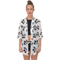 Panda pattern Open Front Chiffon Kimono View1