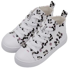 Panda Pattern Kid s Mid-top Canvas Sneakers