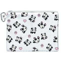 Panda Pattern Canvas Cosmetic Bag (xxl)