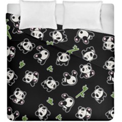 Panda Pattern Duvet Cover Double Side (king Size) by Valentinaart