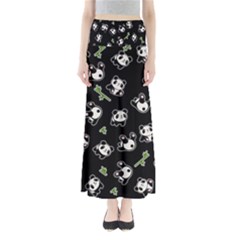 Panda Pattern Full Length Maxi Skirt by Valentinaart