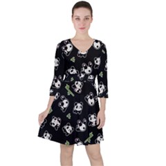 Panda Pattern Ruffle Dress by Valentinaart