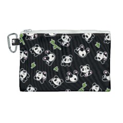 Panda Pattern Canvas Cosmetic Bag (large)