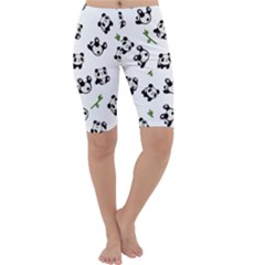 Panda Pattern Cropped Leggings  by Valentinaart