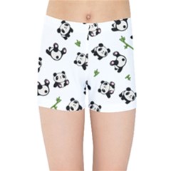 Panda Pattern Kids Sports Shorts by Valentinaart