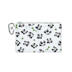 Panda Pattern Canvas Cosmetic Bag (small)