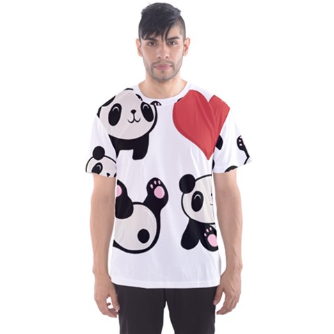 Panda Men s Sports Mesh Tee by Valentinaart