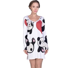 Panda Long Sleeve Nightdress by Valentinaart