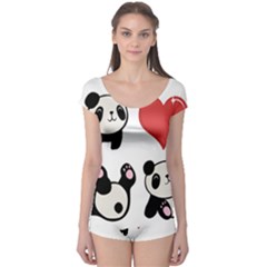 Panda Boyleg Leotard  by Valentinaart