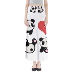 Panda Full Length Maxi Skirt by Valentinaart