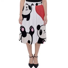 Panda Folding Skater Skirt by Valentinaart