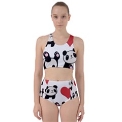 Panda Racer Back Bikini Set by Valentinaart