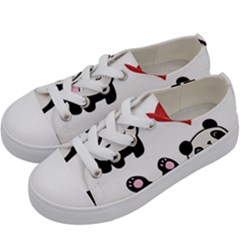 Panda Kids  Low Top Canvas Sneakers