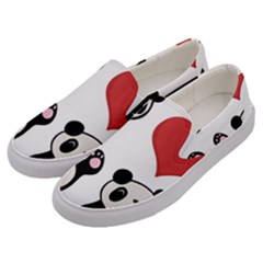 Panda Men s Canvas Slip Ons by Valentinaart