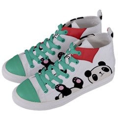 Panda Women s Mid-top Canvas Sneakers