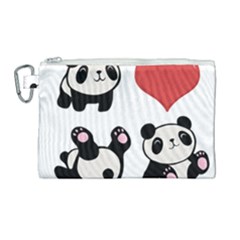 Panda Canvas Cosmetic Bag (large)