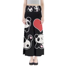 Panda Full Length Maxi Skirt by Valentinaart